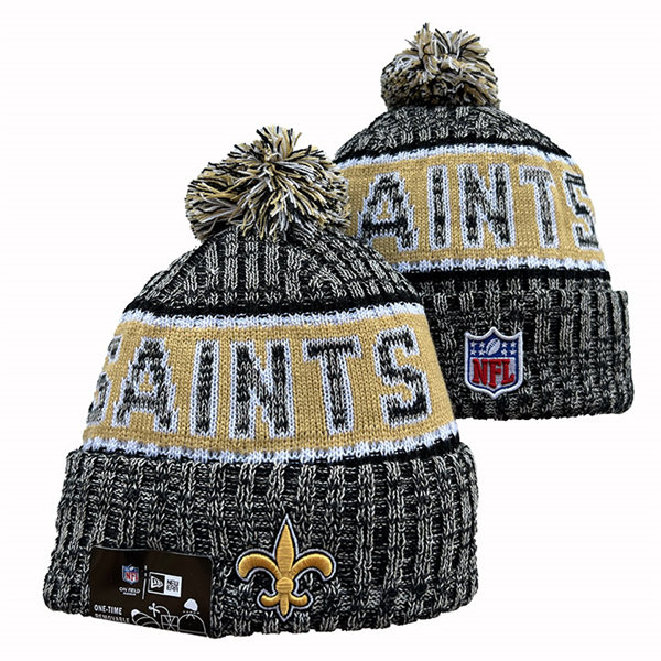 New Orleans Saints Cuffed Pom Knit Hat YD2311070 (7)