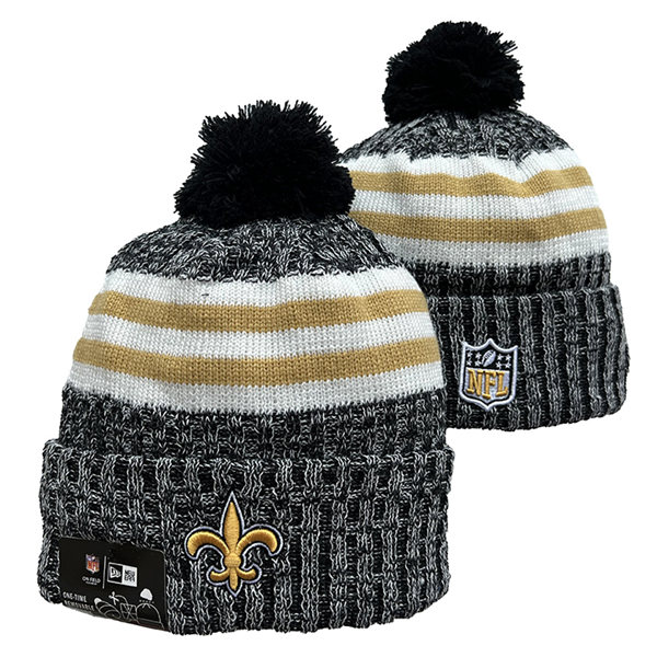 New Orleans Saints Cuffed Pom Knit Hat YD2311070 (6)