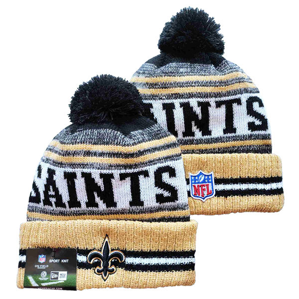 New Orleans Saints Cuffed Pom Knit Hat YD2311070 (4)