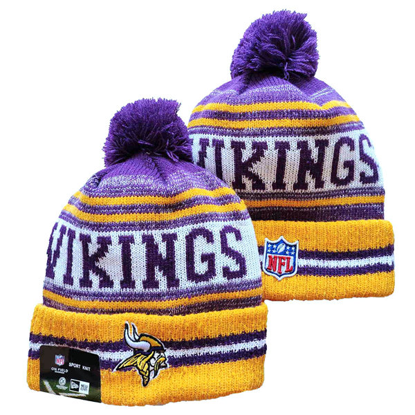 Minnesota Vikings Cuffed Pom Knit Hat YD2311070 (1)