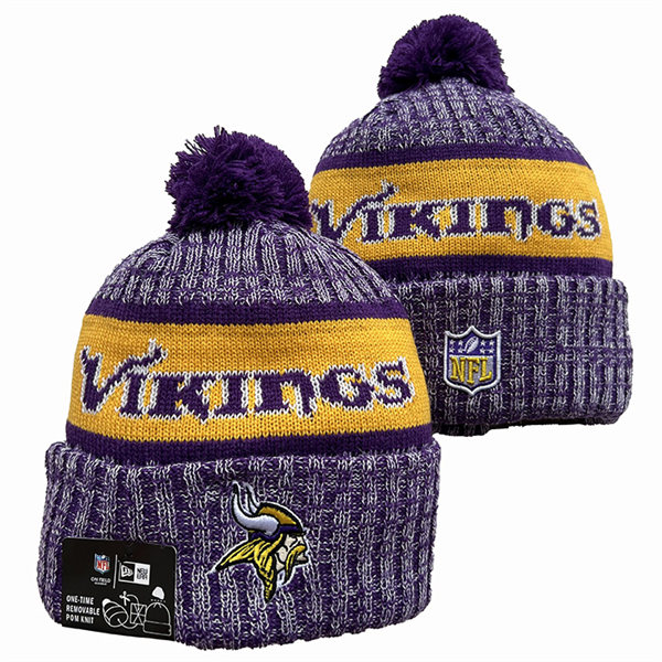Minnesota Vikings Cuffed Pom Knit Hat YD2311070 (4)