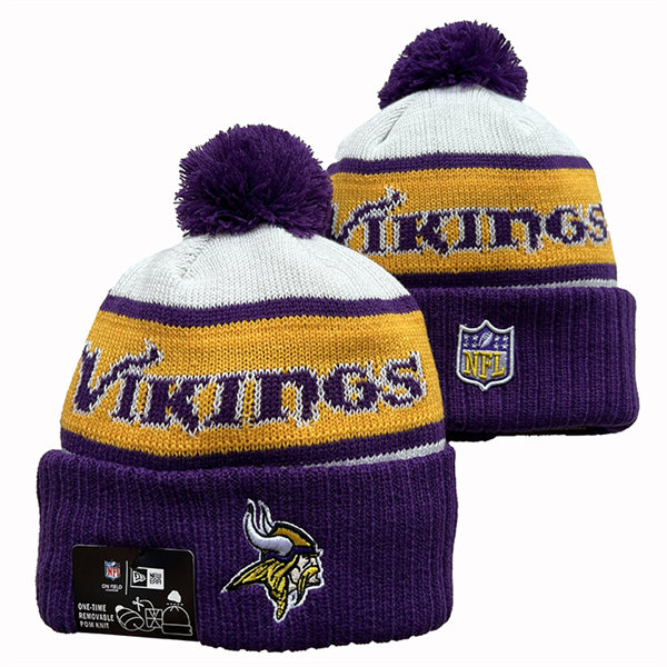 Minnesota Vikings Cuffed Pom Knit Hat YD2311070 (6)