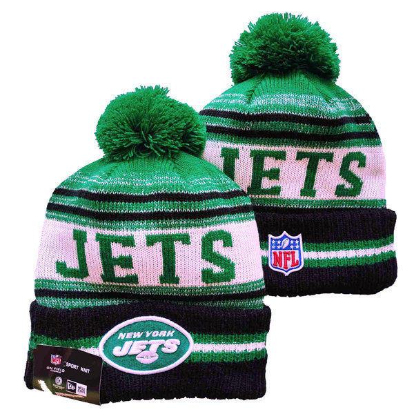 New York Jets Cuffed Pom Knit Hat YD2311070 (5)