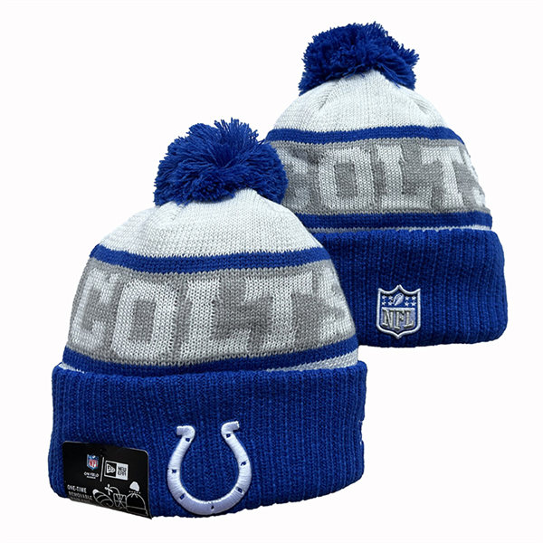 Indianapolis Colts Cuffed Pom Knit Hat YD2311070 (3)