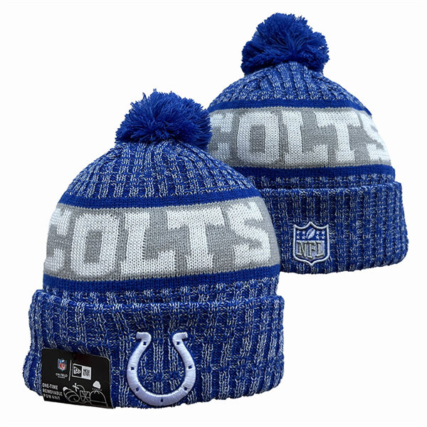 Indianapolis Colts Cuffed Pom Knit Hat YD2311070 (2)