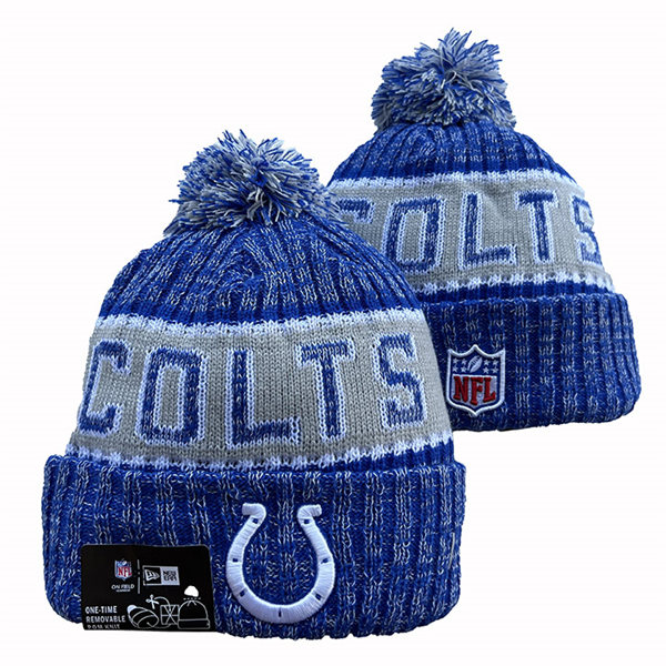 Indianapolis Colts Cuffed Pom Knit Hat YD2311070 (1)