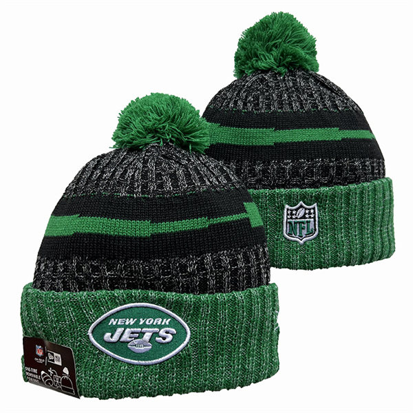 New York Jets Cuffed Pom Knit Hat YD2311070 (4)