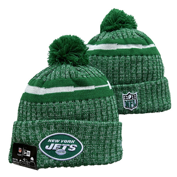 New York Jets Cuffed Pom Knit Hat YD2311070 (2)