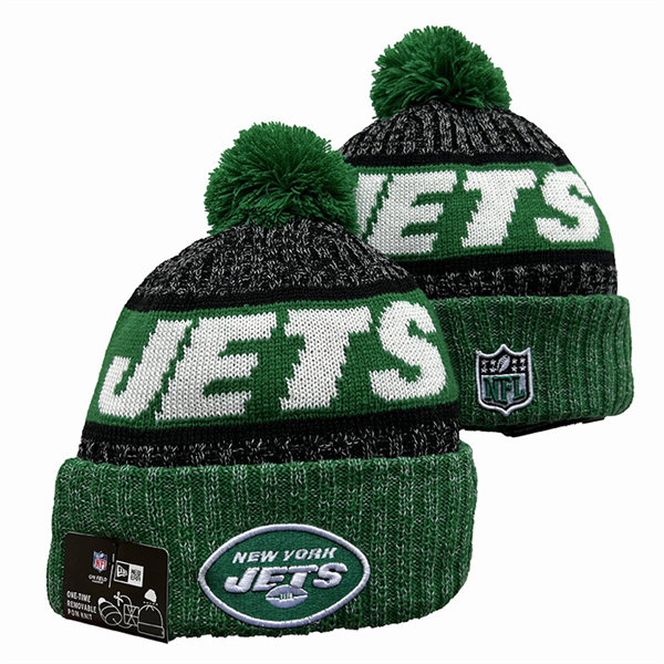 New York Jets Cuffed Pom Knit Hat YD2311070 (3)