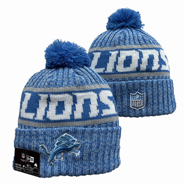 Detroit Lions Cuffed Pom Knit Hat YD2311070 (2)