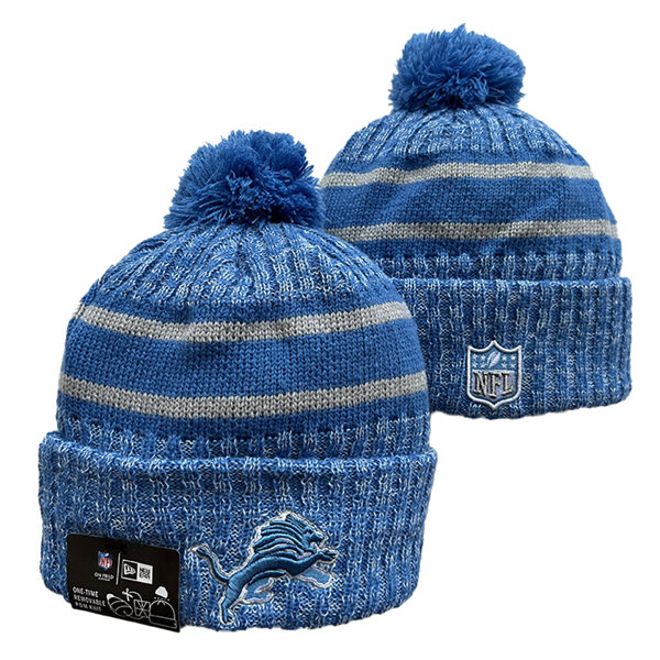 Detroit Lions Cuffed Pom Knit Hat YD2311070 (3)