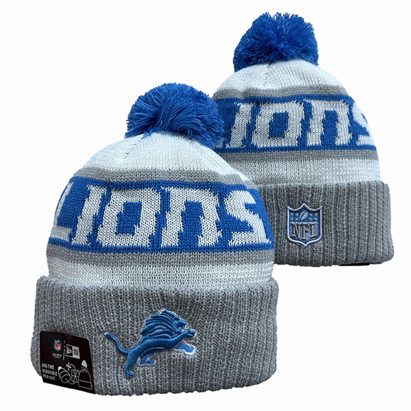 Detroit Lions Cuffed Pom Knit Hat YD2311070 (5)