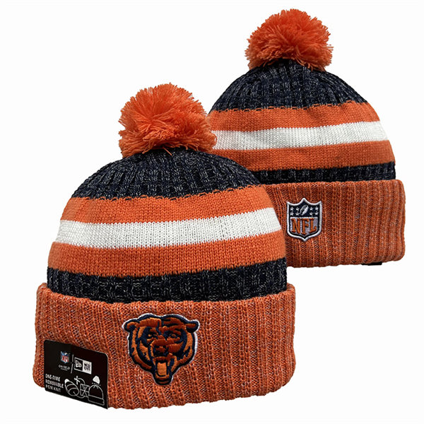 Chicago Bears Cuffed Pom Knit Hat YD2311070 (10)