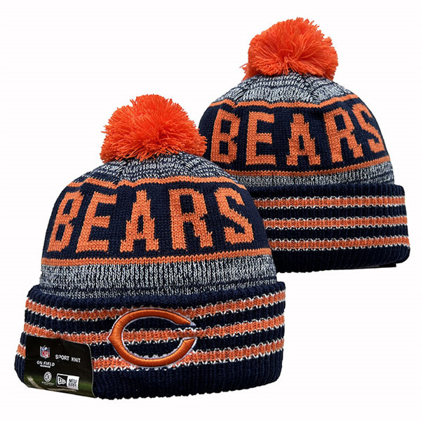 Chicago Bears Cuffed Pom Knit Hat YD2311070 (1)