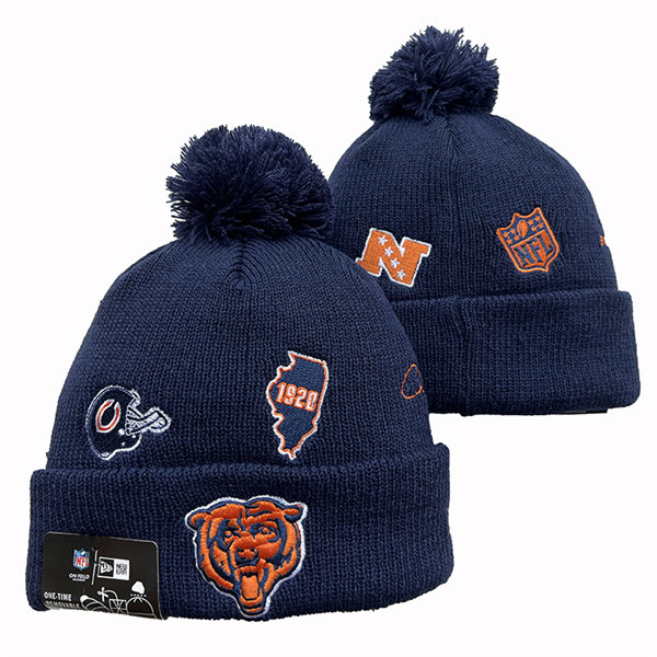 Chicago Bears Cuffed Pom Knit Hat YD2311070 (2)