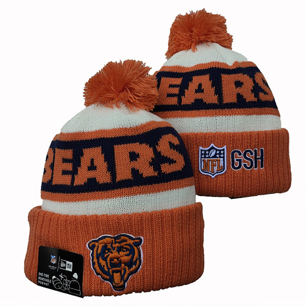 Chicago Bears Cuffed Pom Knit Hat YD2311070 (4)