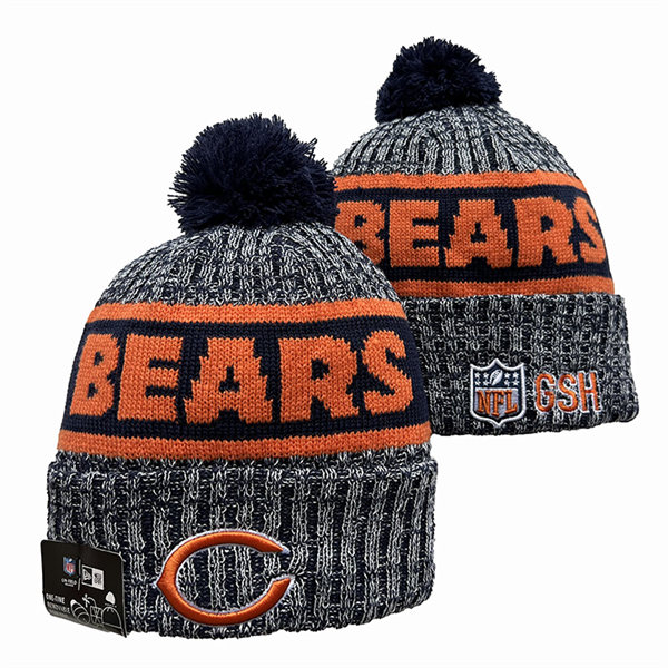Chicago Bears Cuffed Pom Knit Hat YD2311070 (12)