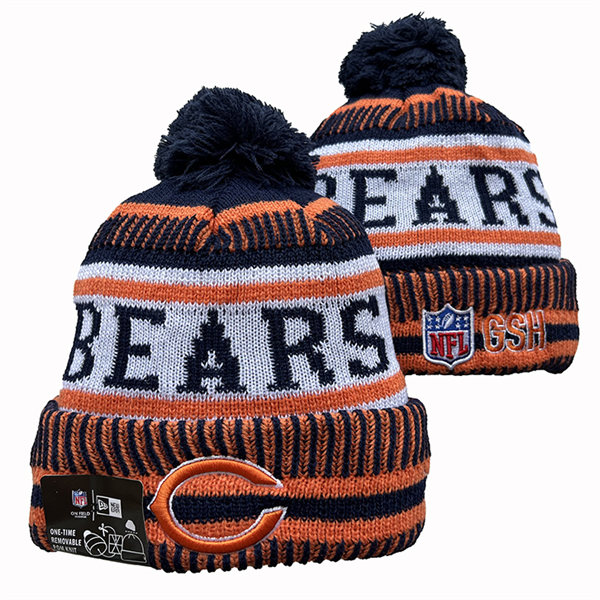 Chicago Bears Cuffed Pom Knit Hat YD2311070 (7)