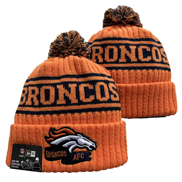 Denver Broncos Cuffed Pom Knit Hat YD2311070 (6)
