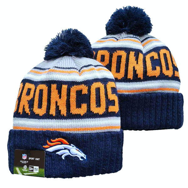 Denver Broncos Cuffed Pom Knit Hat YD2311070 (12)