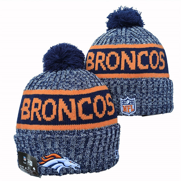 Denver Broncos Cuffed Pom Knit Hat YD2311070 (9)
