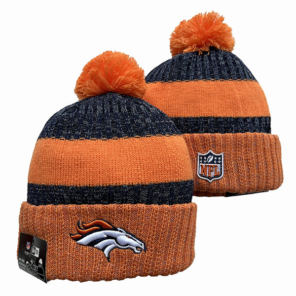 Denver Broncos Cuffed Pom Knit Hat YD2311070 (5)