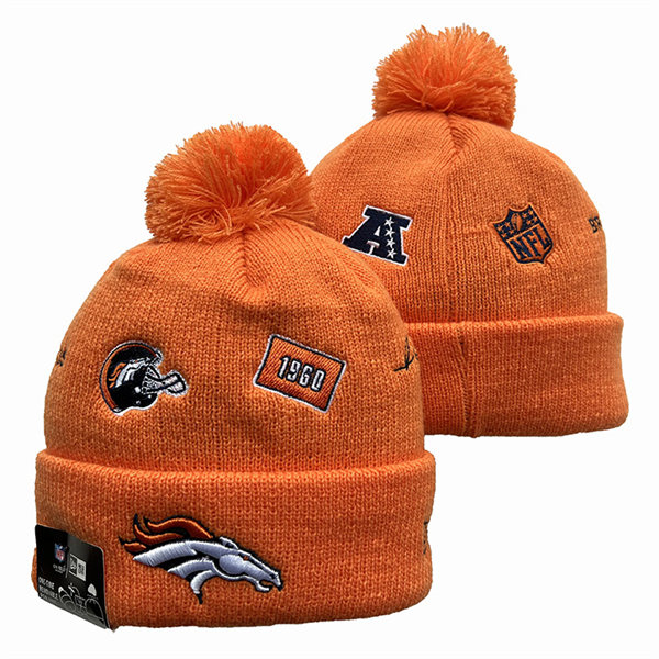 Denver Broncos Cuffed Pom Knit Hat YD2311070 (3)