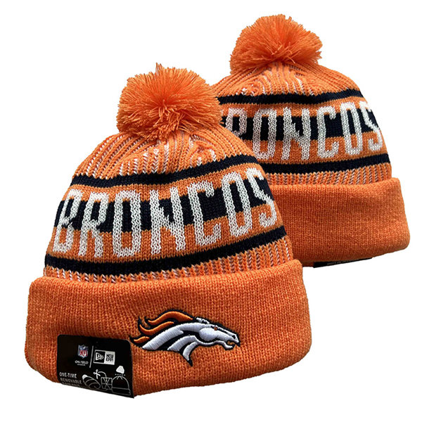 Denver Broncos Cuffed Pom Knit Hat YD2311070 (7)