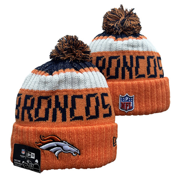 Denver Broncos Cuffed Pom Knit Hat YD2311070 (14)