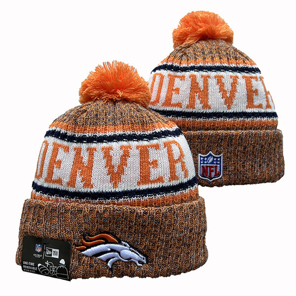 Denver Broncos Cuffed Pom Knit Hat YD2311070 (11)