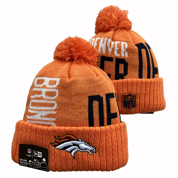 Denver Broncos Cuffed Pom Knit Hat YD2311070 (8)