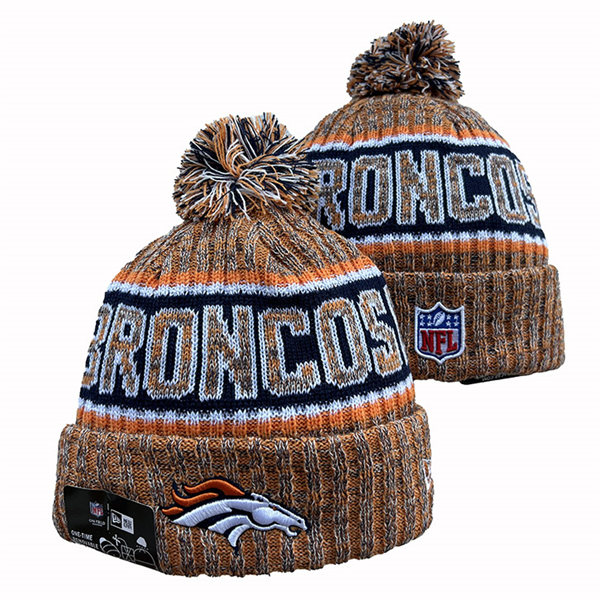 Denver Broncos Cuffed Pom Knit Hat YD2311070 (2)