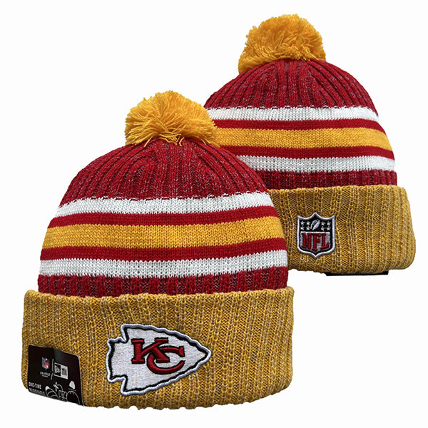 Kansas City Chiefs Cuffed Pom Knit Hat YD2311070 (5)