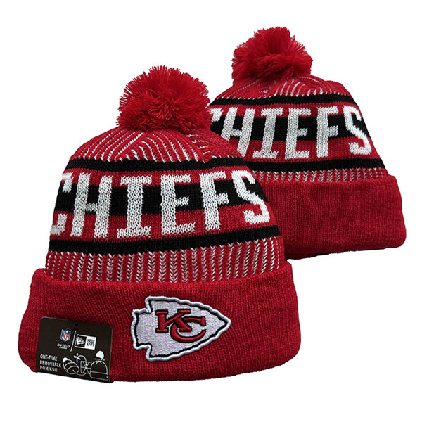 Kansas City Chiefs Cuffed Pom Knit Hat YD2311070 (7)