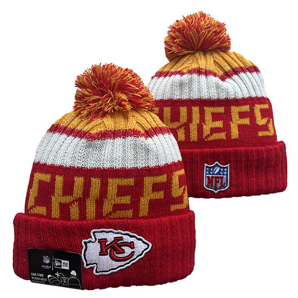 Kansas City Chiefs Cuffed Pom Knit Hat YD2311070 (9)