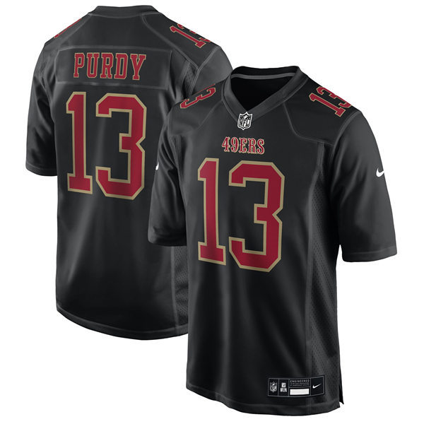 Mens San Francisco 49ers #13 Brock Purdy Nike Carbon Black 2024 Fashion Game Jersey