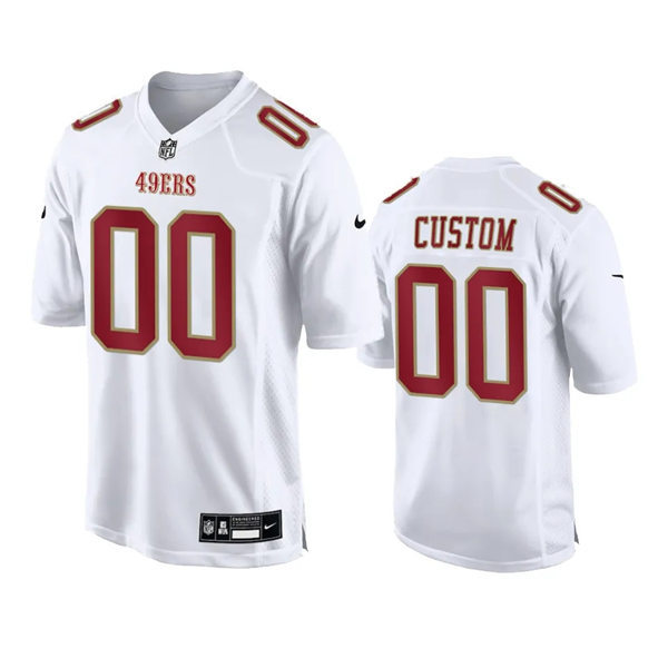 Mens Youth San Francisco 49ers Custom Tundra Nike Tundra White 2024 Fashion Game Jersey