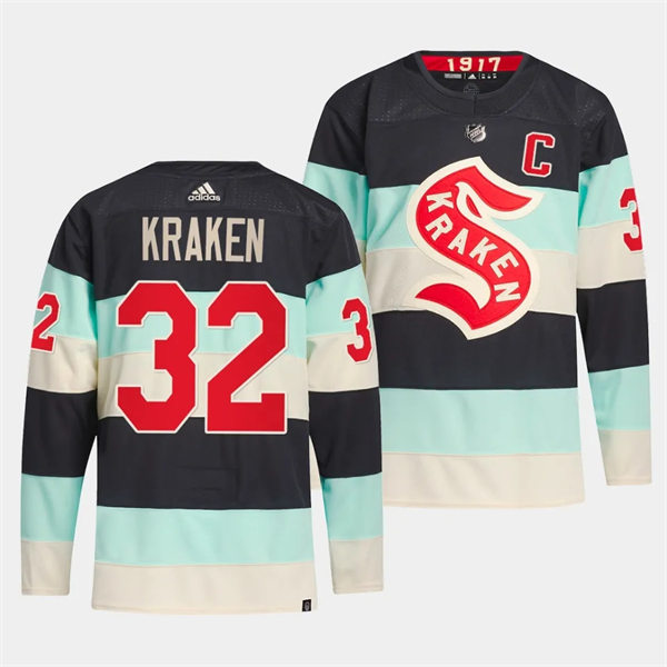Mens Seattle Kraken #32 2024 NHL Winter Classic Premier Player Jersey - Deep Sea Blue