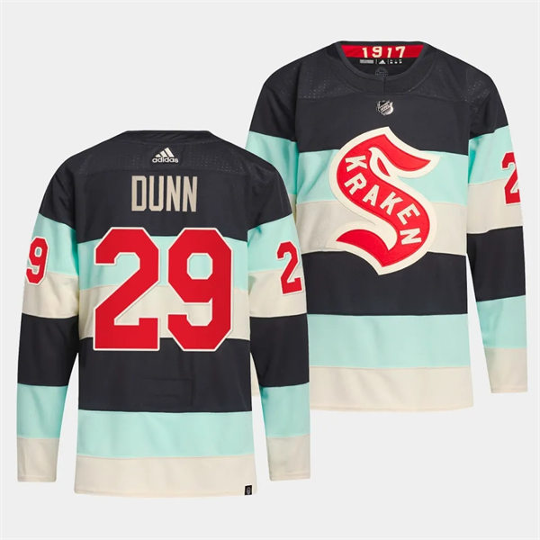 Mens Seattle Kraken #29 Vince Dunn 2024 NHL Winter Classic Premier Player Jersey - Deep Sea Blue