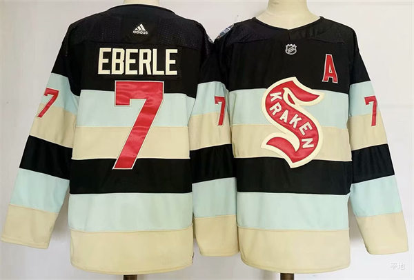 Mens Seattle Kraken #7 Jordan Eberle 2024 NHL Winter Classic Premier Player Jersey - Deep Sea Blue