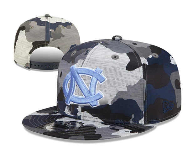 NCAA North Carolina Tar Heels Embroidered Camo Snapback Caps YD23122601 (1)