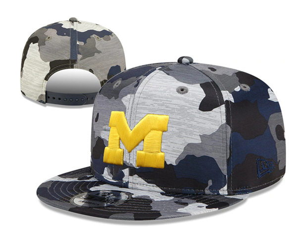NCAA Michigan Wolverines Embroidered Camo Snapback Caps YD23122601 (2)