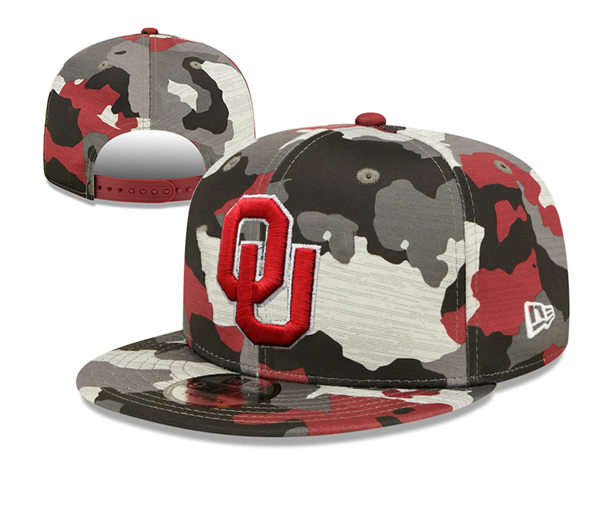 NCAA Oklahoma Sooners Embroidered Camo Snapback Caps YD23122601 (1)
