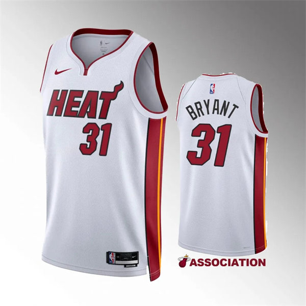 Mens Miami Heat #31 Thomas Bryant  Nike White Association Edition Swingman Jersey