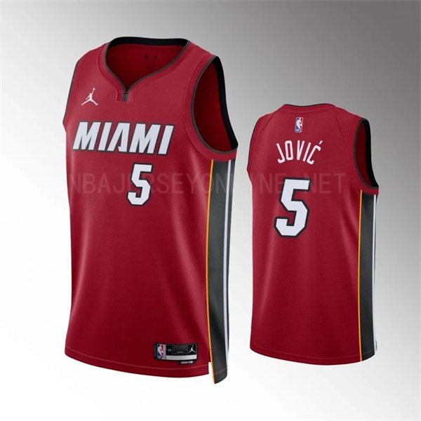 Mens Miami Heat #5 Nikola Jovic Black 2023-24 City Edition Jersey