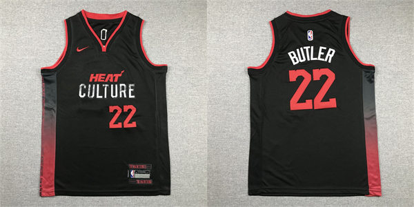 Youth Miami Heat #22 Jimmy Butler Black 2023-24 City Edition Jersey