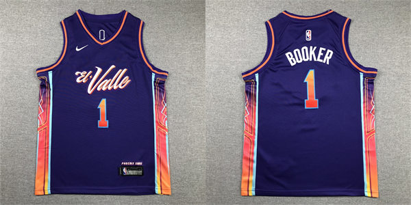 Youth Phoenix Suns #1 Devin Booker 2023-24 El Valle City Edition Jersey