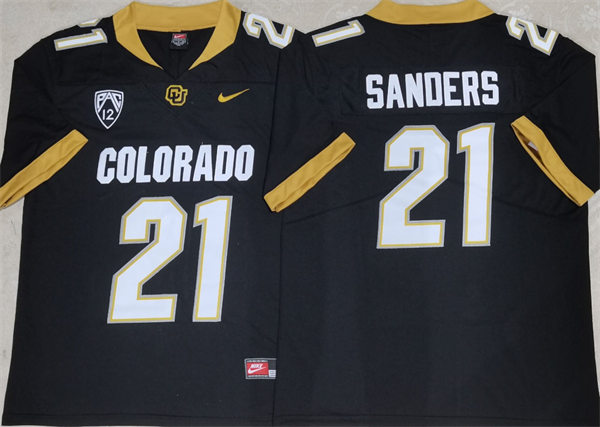 Mens Colorado Buffaloes #21 Shilo Sanders Nike Black 2022 Football Game Jersey