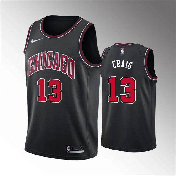 Mens Chicago Bulls #13 Torrey Craig Black Statement Edition Swingman Jersey