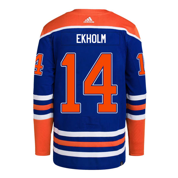 Men's Edmonton Oilers #14 Mattias Ekholm adidas Home Royal Jersey